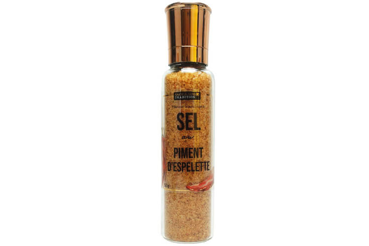 Grand moulin à sel aromatisé Savor&Sens au Piment d'Espelette - 370g rechargeable