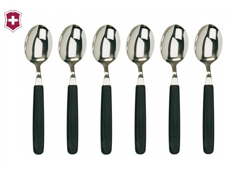 Ensemble de 6 cuilleres de table noires Victorinox Acier