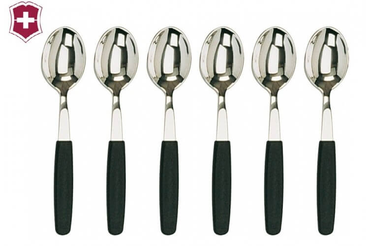 Ensemble de 6 cuilleres à café noires Victorinox Acier