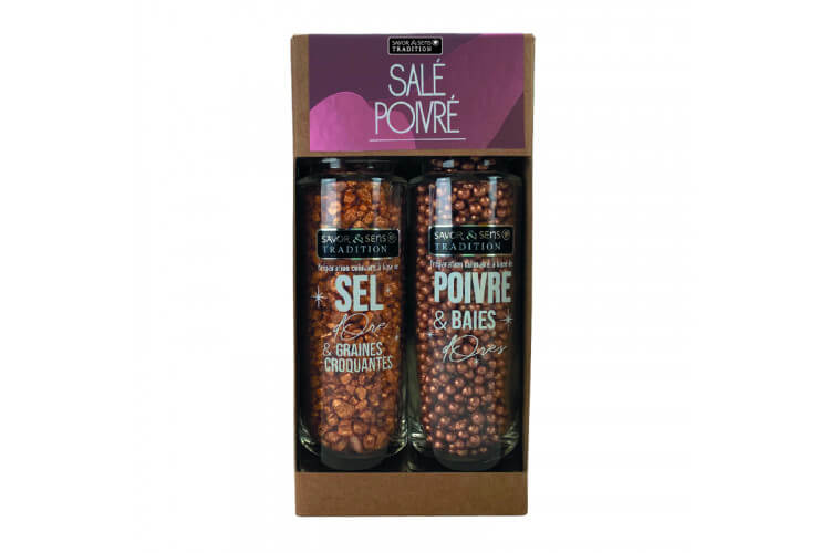 Coffret duo Savor&Sens Or rose sel et poivre