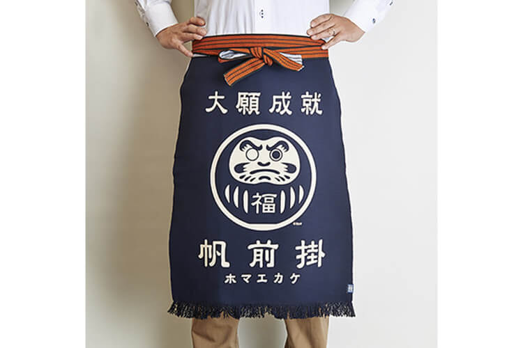 Tablier de cuisine japonais Anything Maekake Daruma