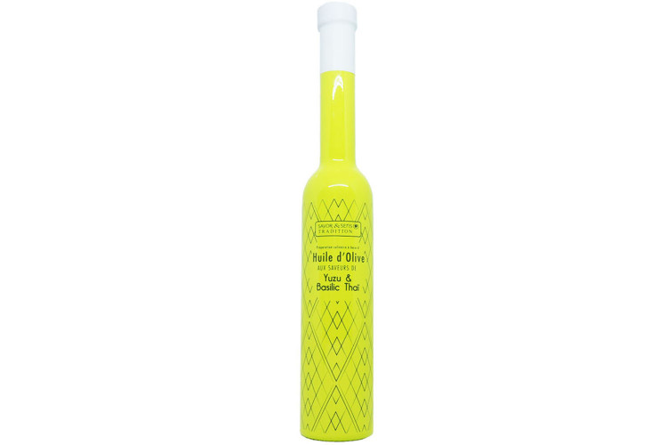Huile d'olive Savor&Sens Color Block saveur yuzu et basilic tha&iuml; - 20cl