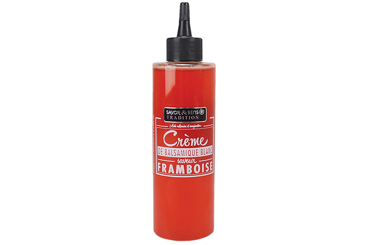 Cr&egrave;me balsamique blanc Savor&Sens saveur framboise 20cl