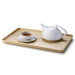 Plateau de service rectangulaire Continenta en bois d'hévéa 53x32x3cm