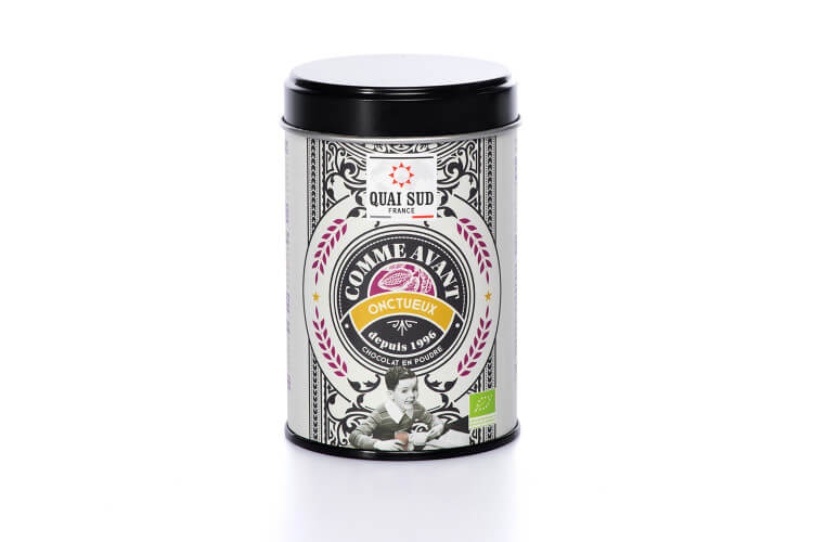 Cacao en poudre 100% bio Quai Sud Comme avant - Boîte pop vintage 250g