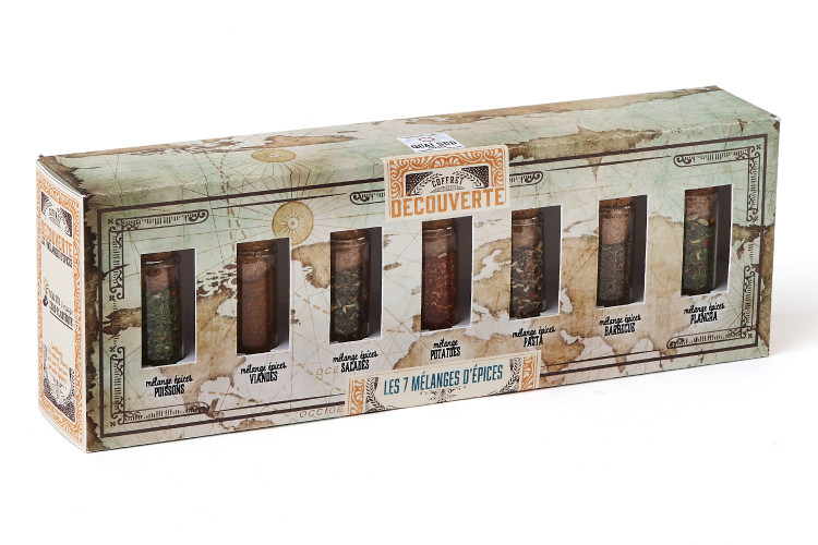 Coffret d&eacute;couverte Quai Sud 7 m&eacute;langes d'&eacute;pices