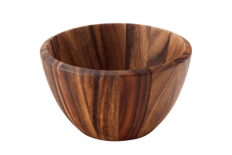 Saladier bord arrondi Continenta en bois d'acacia 25cm