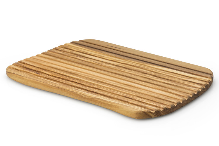 Planche &agrave; pain Continenta en bois d'olivier 37x25x1,6cm