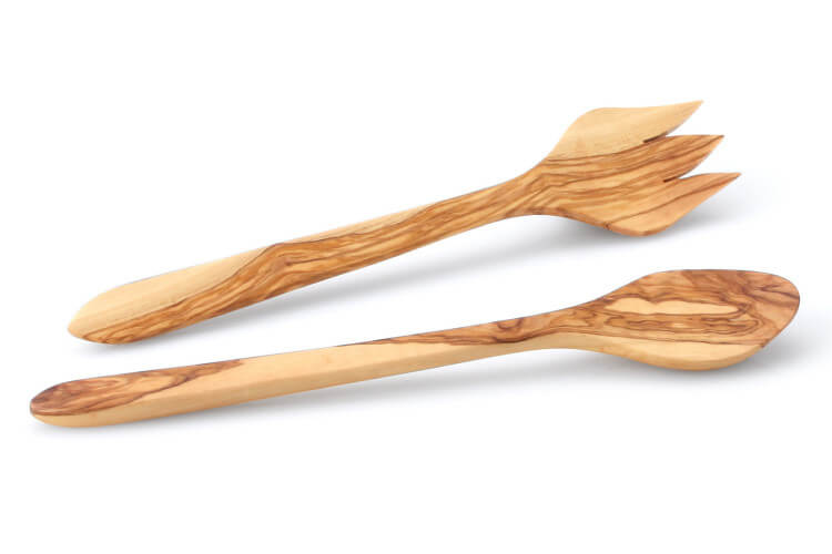 Couverts à salade Continenta en bois d'olivier 30,5cm