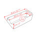 Moule à cake Peugeot Appolia en céramique rouge 26x11x8cm