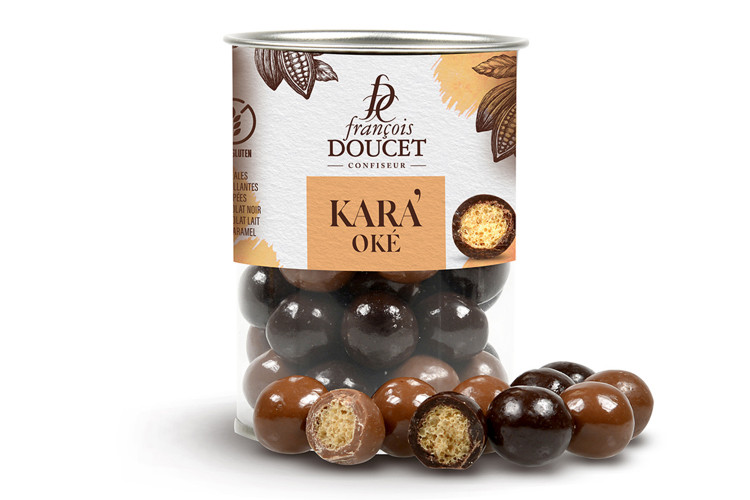 Billes de c&eacute;r&eacute;ales souffl&eacute;es chocolat caramel Fran&ccedil;ois Doucet Kara'Ok&eacute; 100g