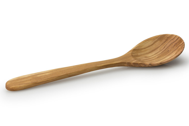 Cuill&egrave;re &agrave; m&eacute;langer large Continenta en bois d'olivier 35cm