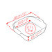 Plat four carré Peugeot Appolia en céramique écru 22,5x22,5x6,5cm