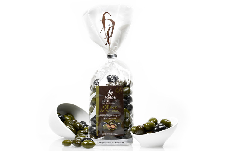 Bonbons au chocolat Fran&ccedil;ois Doucet Olives de Provence sachet de 200g