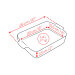 Plat four rectangle Peugeot Appolia en céramique écru 20x15,5x5,5cm