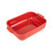 Plat four rectangle Peugeot Appolia en céramique rouge 20x15,5x5,5cm