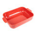 Plat four rectangle Peugeot Appolia en céramique rouge 26x20x6,5cm