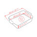 Plat four rectangle Peugeot Appolia en céramique rouge 26x20x6,5cm