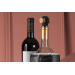 Set de 2 bouchons arrondis Vacu vin noir