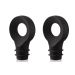 Set de 2 bouchons arrondis Vacu vin noir