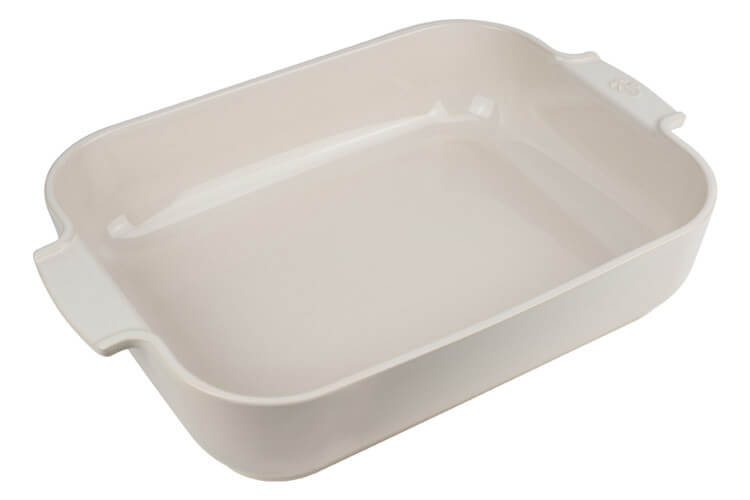 Plat four rectangle Peugeot Appolia en céramique écru 33x25,7x7,5cm