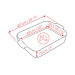 Plat four rectangle Peugeot Appolia en céramique écru 33x25,7x7,5cm