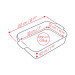 Plat four individuel rectangle Peugeot Appolia en céramique écru 18x12x4,5cm