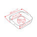 Plat four individuel carré Peugeot Appolia en céramique écru 13x13x4,5cm