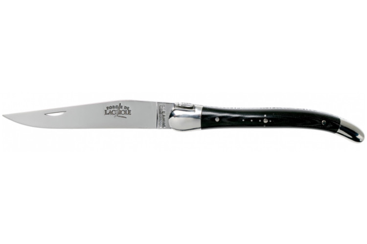 Couteau pliant Forge de Laguiole manche noir 12cm