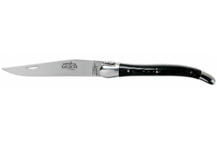 Couteau pliant Forge de Laguiole manche noir 12cm
