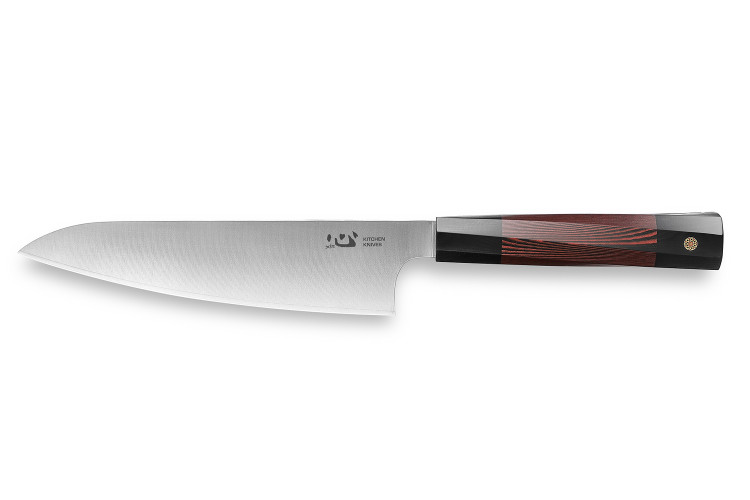 Couteau de chef Xin XinCare acier inoxydable 18cm manche rouge