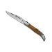 Couteau pliant Laguiole Bougna 12cm bois de teck + tire bouchon