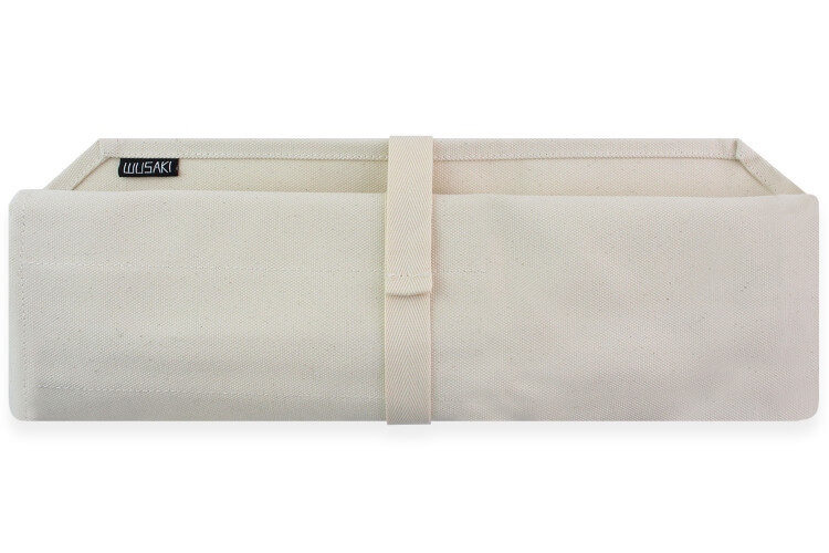 Mallette traditionnelle Wusaki en toile de coton beige pour 5 couteaux