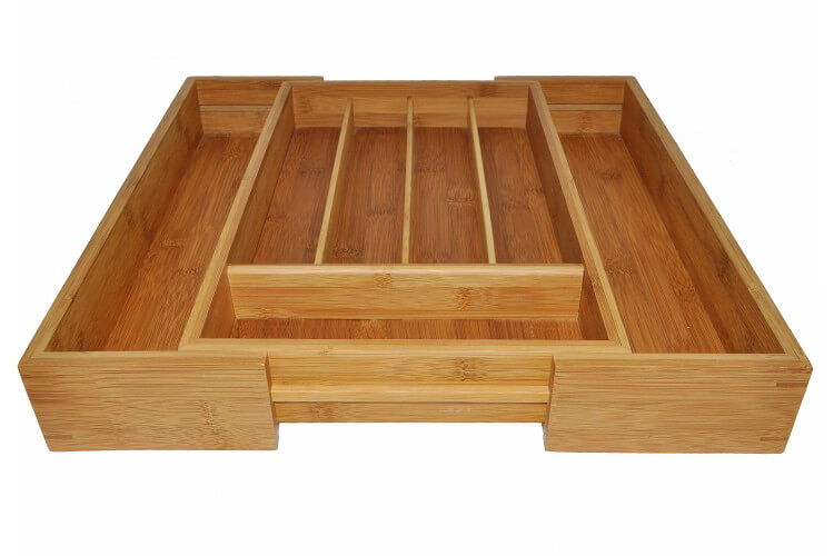 Range-couverts ajustable Point Virgule en bambou