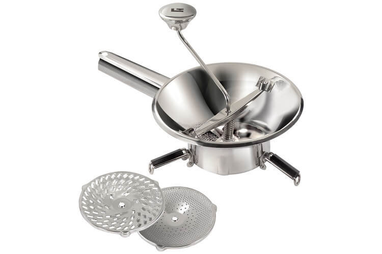 Moulin passe-légumes 3 grilles La Bonne graine en acier inox Ø22cm