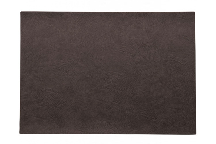 Set de table Asa Selection caf&eacute; noir en cuir v&eacute;g&eacute;tal 46x33cm