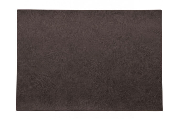 Set de table Asa Selection café noir en cuir végétal 46x33cm
