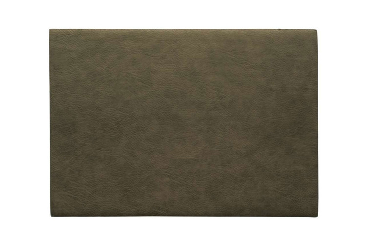 Set de table Asa Selection kaki en cuir v&eacute;g&eacute;tal 46x33cm