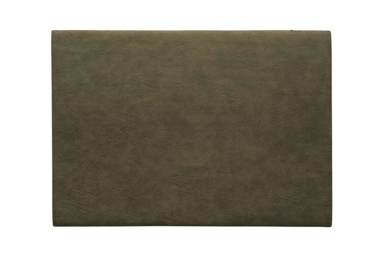 Set de table Asa Selection kaki en cuir végétal 46x33cm