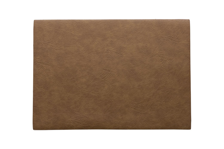 Set de table Asa Selection caramel en cuir v&eacute;g&eacute;tal 46x33cm