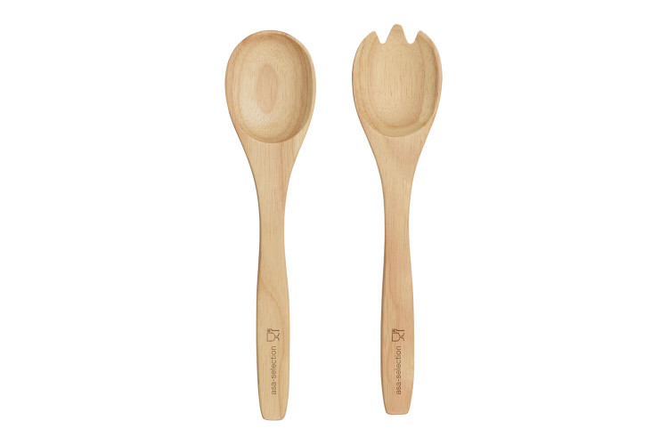 Couverts &agrave; salade Asa Selection en bois clair 30cm