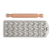 Moule à raviolis Marcato 24 empreintes rondes + mini rouleau en bois