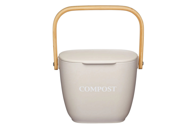Seau &agrave; compost d'int&eacute;rieur KitchenCraft Natural Elements beige