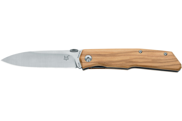 Couteau pliant FOX Terzuola FX-525 OL manche olivier 11cm + &eacute;tui ceinture