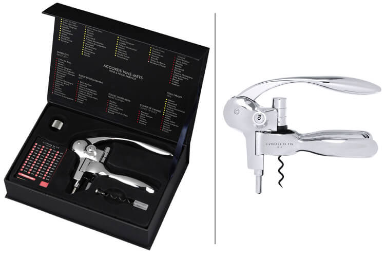 Coffret tire bouchon L'Atelier du vin Oeno Box Sommelier métal chromé