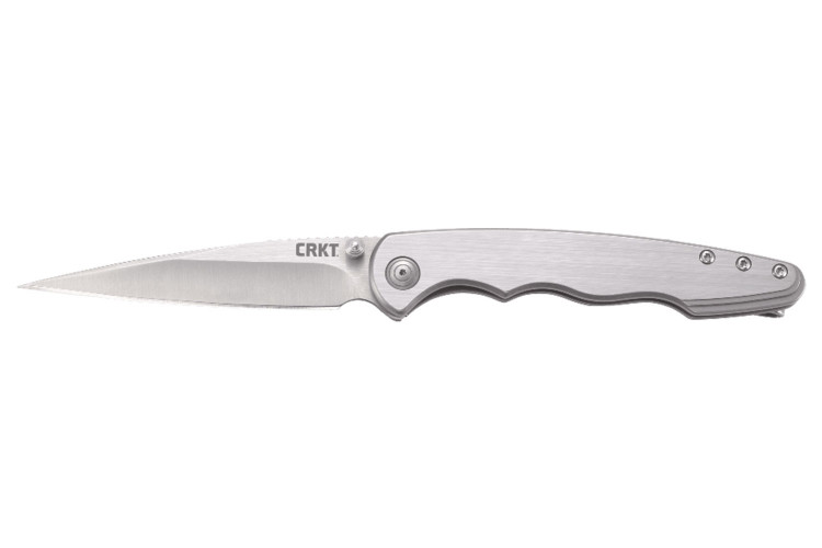 Couteau pliant CRKT FLAT OUT 7016 manche en acier inoxydable 11cm