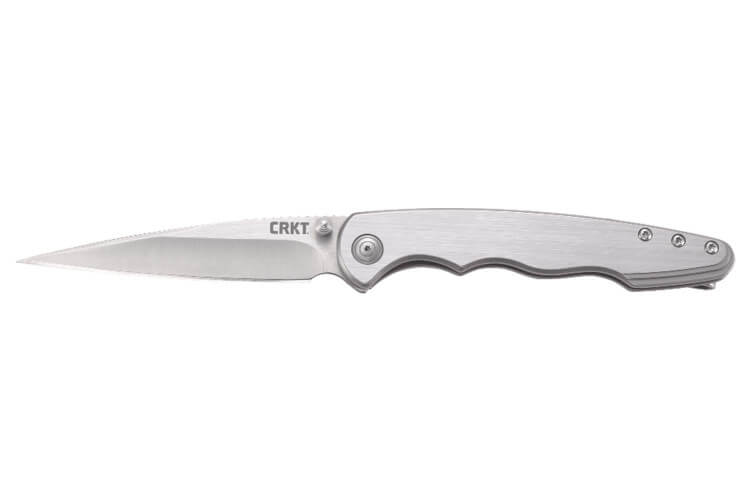 Couteau pliant CRKT FLAT OUT 7016 manche en acier inoxydable 11cm
