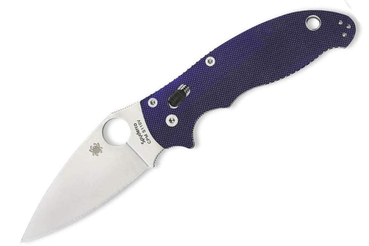 Couteau pliant Spyderco Manix 2 C101GPDBL2 manche G10 bleu 11,8cm