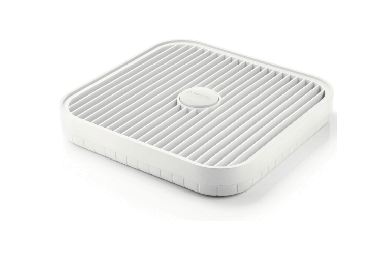 Egouttoir à vaisselle plat Guzzini blanc carré 36cm - Bac récupérateur d'eau