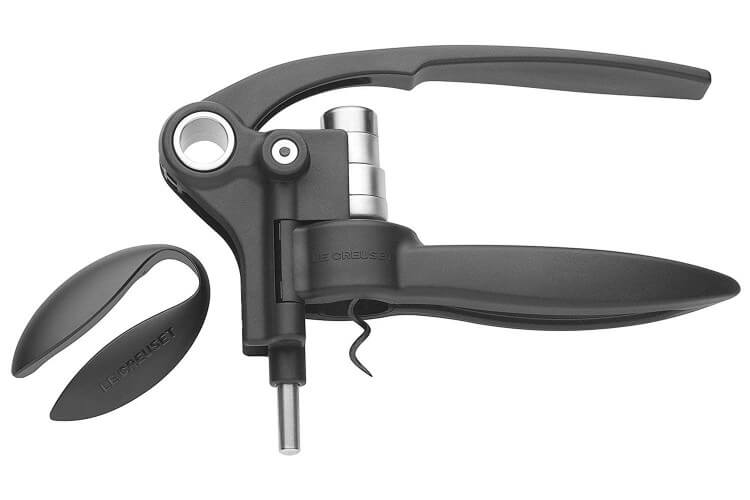 Tire bouchon à levier Le Creuset LM 250 noir avec coupe-capsule 